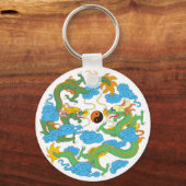 Chinese Dragon Yin Yang Sleutelhanger (Voorkant)