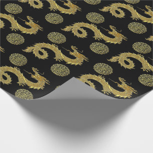 Chinese Dragons ProWelvaart Symbolen Uw Kleur Cadeaupapier