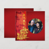 Chinese DragonYear 2024 Foto SqC toevoegen Feestdagenkaart (Voorkant / Achterkant)