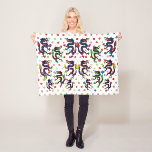 Chinese draken fantasie volkskunst fleece deken