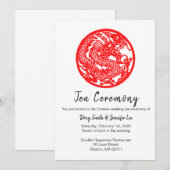 Chinese draken-huwelijksthecermonie uitnodiging (Voorkant / Achterkant)