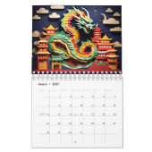 Chinese Draken Jaar aangepaste jaar 2024 C Kalender (Mar 2027)