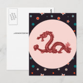 Chinese Draken Ster Patroon Fantasie Kunst Briefkaart (Voorkant / Achterkant)