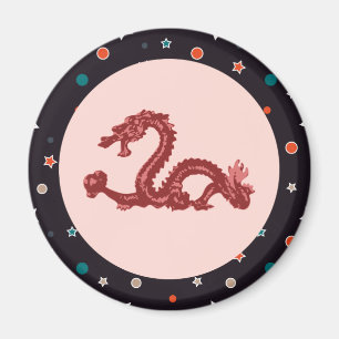 Chinese Draken Ster Patroon Fantasie Kunst Magneet
