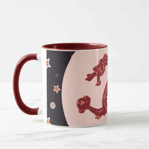 Chinese Draken Ster Patroon Fantasie Kunst Mok