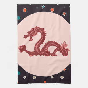 Chinese Draken Ster Patroon Fantasie Kunst Theedoek