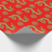 Chinese draken welvaart symboliseert uw kleur cadeaupapier (Hoek)