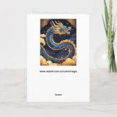 Chinese draken wenskaart kaart (Achterkant)