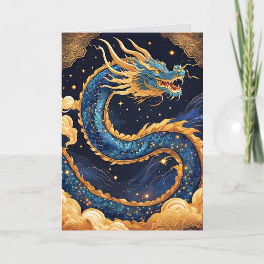 Chinese draken wenskaart kaart (Voorkant)