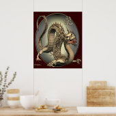  Chinese drakenafdrukken Poster (Keuken)