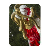Chinese drakenboot boegbeeld, Stanley Park Magneet (Verticaal)