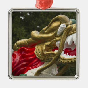 Chinese drakenboot boegbeeld, Stanley Park Metalen Ornament