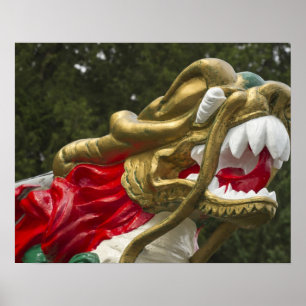 Chinese drakenboot boegbeeld, Stanley Park Poster