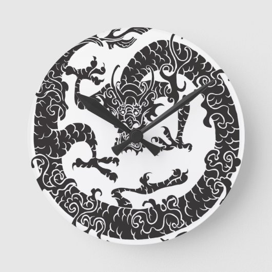 Chinese drakenklok ronde klok (Voorkant)