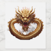 Chinese Drakenkracht Wijn Etiket (Enkel label)