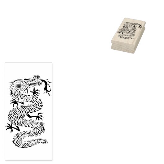 Chinese drakenkunststempel rubberstempel (Gestempeld)