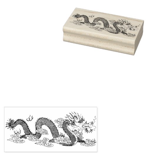 chinese drakenkunstzegel rubberstempel (Gestempeld)