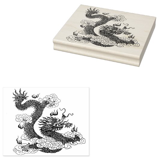 chinese drakenkunstzegel rubberstempel (Gestempeld)