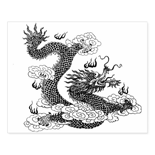 chinese drakenkunstzegel rubberstempel (Afrduk)