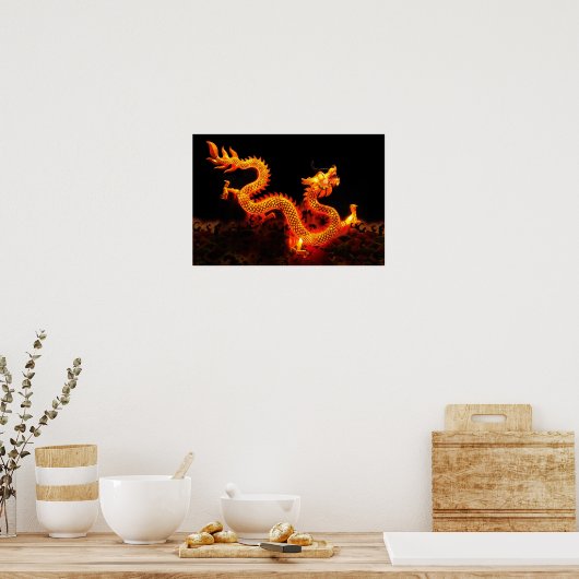 Chinese drakenlantaarn poster (Keuken)