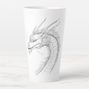 chinese drakenminimalistische lijn latte mok
