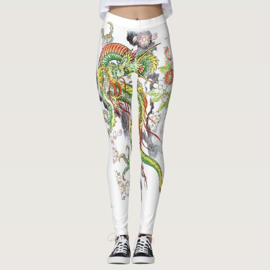Chinese drakenpatroon leggings (Voorkant)