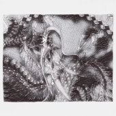 Chinese drakenpotloodkunst fleece deken (Voorkant (Horizontaal))