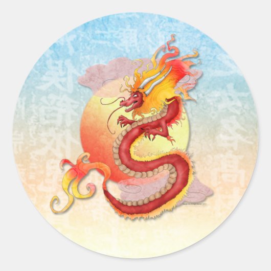 Chinese drakenStickers Ronde Sticker (Voorkant)