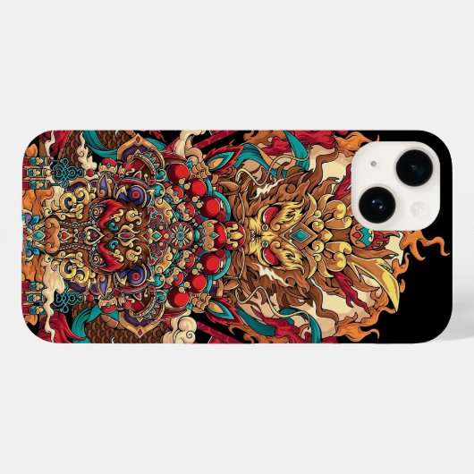 Chinese drakentotem, tattoo kunst Case-Mate iPhone case (Achterkant (horizontaal))