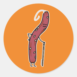 Chinese droge worst met verouderd vet Cantonese La Ronde Sticker