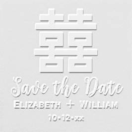 Chinese Dubbele Geluk Huwelijk Save the Date