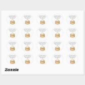 Chinese-dumpling- gebedskaarslabel ronde sticker (Vel)