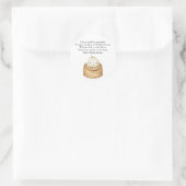 Chinese-dumpling- gebedskaarslabel ronde sticker (Tas)