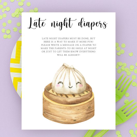 Chinese dumpling - Late nacht luiers spel Poster
