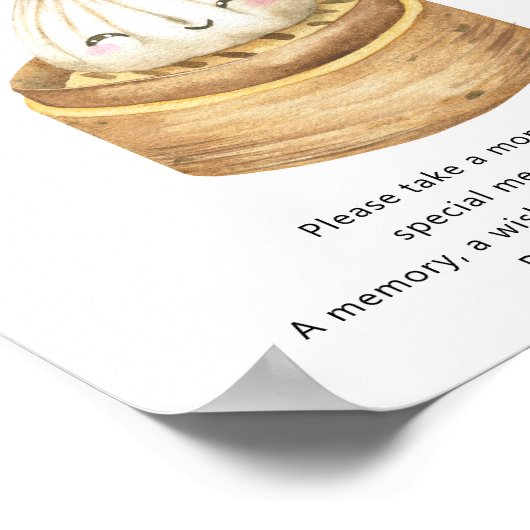 Chinese dumpling Time Capsule 1e verjaardag Poster (Hoek)