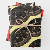 Chinese dumplings op inpakpapier vel (In situ)