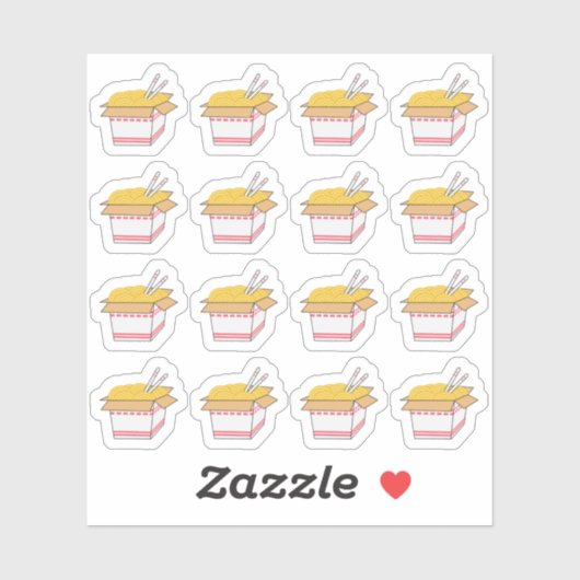 Chinese Eetavond Afhaalmaaltijd Eetplanner Sticker (Vel)