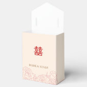 Chinese Elegante Dubbele Geluks Pioenrozen Huwelij Bedankdoosjes (Geopend)