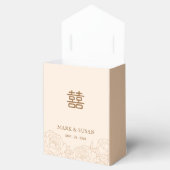 Chinese Elegante Dubbele Geluks Pioenrozen Huwelij Bedankdoosjes (Geopend)