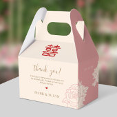 Chinese Elegante Dubbele Geluksrozen Bruiloft Bedankdoosjes