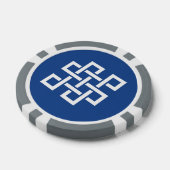 Chinese elegantie in blauw poker chips (Enkel)