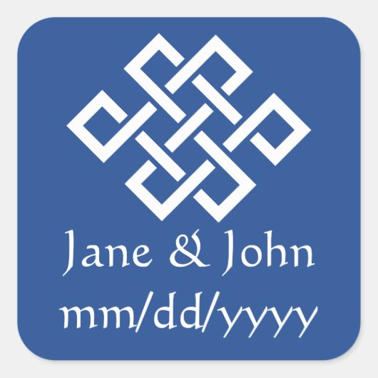 Chinese elegantie in blauwe sticker (Voorkant)
