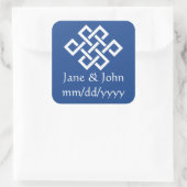 Chinese elegantie in blauwe sticker (Tas)
