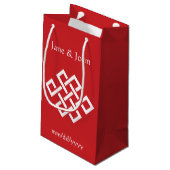 Chinese Elegantie in Cherry Gift Bag Klein Cadeauzakje (Achterkant Gekanteld)