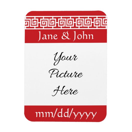Chinese elegantie in Cherry Save-the-Date Magnet Magneet (Verticaal)