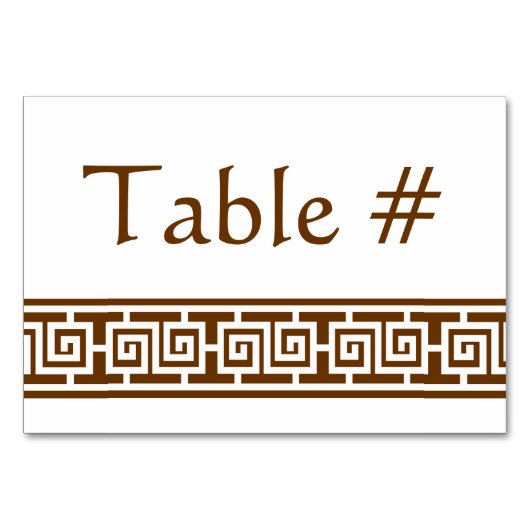 Chinese elegantie in Chocolate Table Kaart (Voorkant)