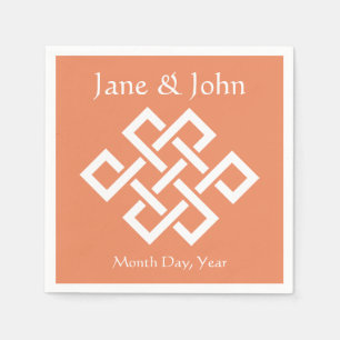 Chinese elegantie in Coral Napkins Servetten