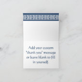 Chinese elegantie in de marine bedankt uw kaart (Binnen)