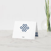 Chinese elegantie in de marine bedankt uw kaart (Achterkant)