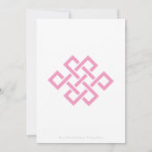 Chinese elegantie in de uitnodiging voor het roze  (Achterkant)